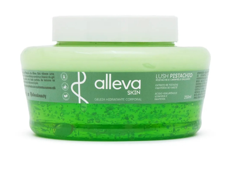 Image Produto Geleia Hidratante Corporal Lush Pistachio com 250ml Alleva
